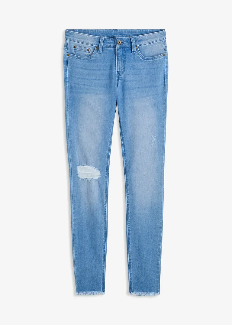 Super Skinny-Jeans Low Waist in blau von vorne - bonprix