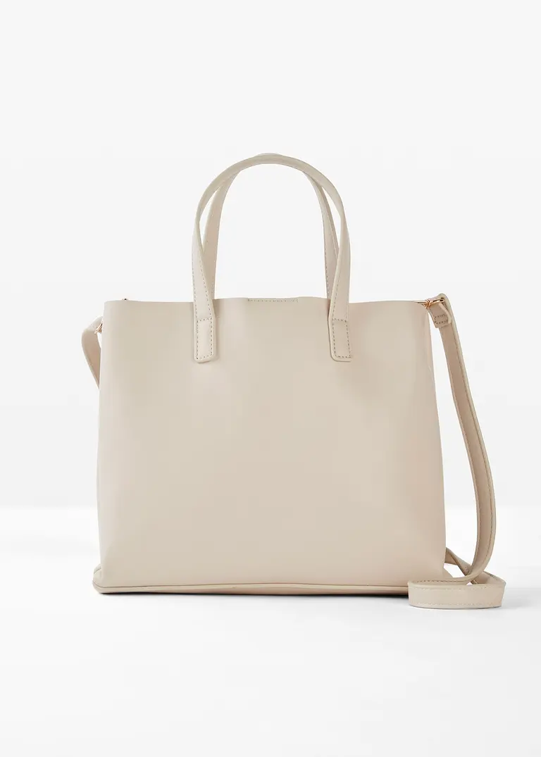 Handtasche in beige von vorne - bonprix