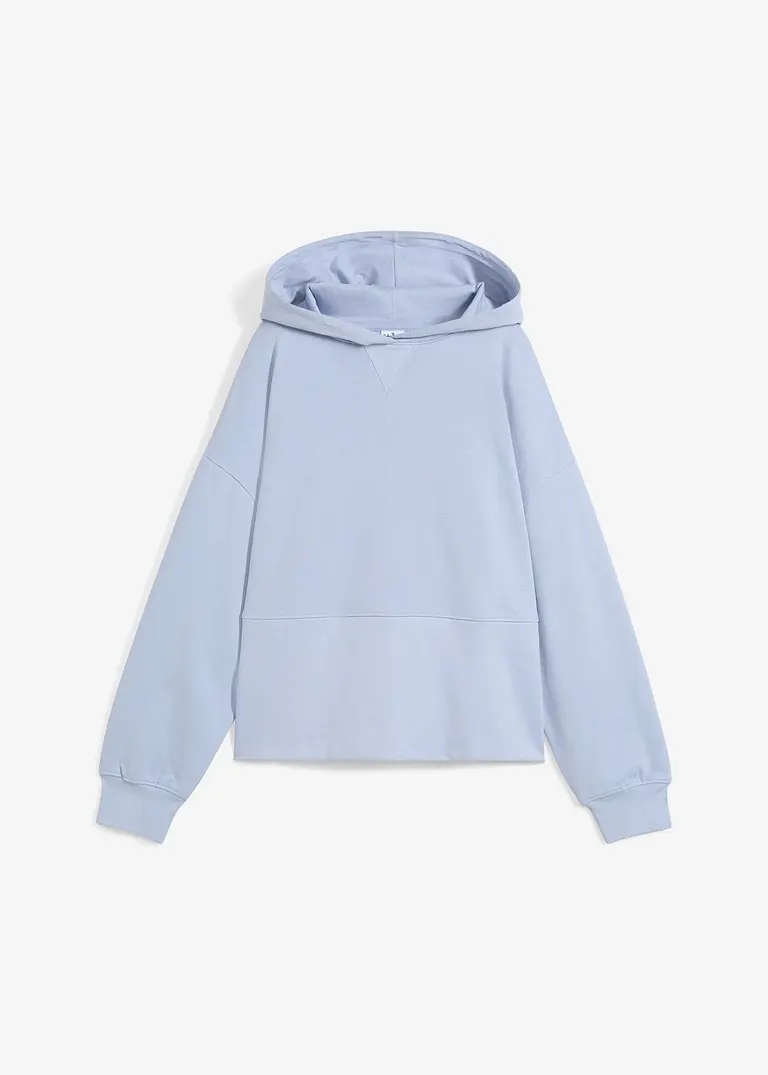 Oversized Kapuzensweatshirt in blau von vorne - bonprix