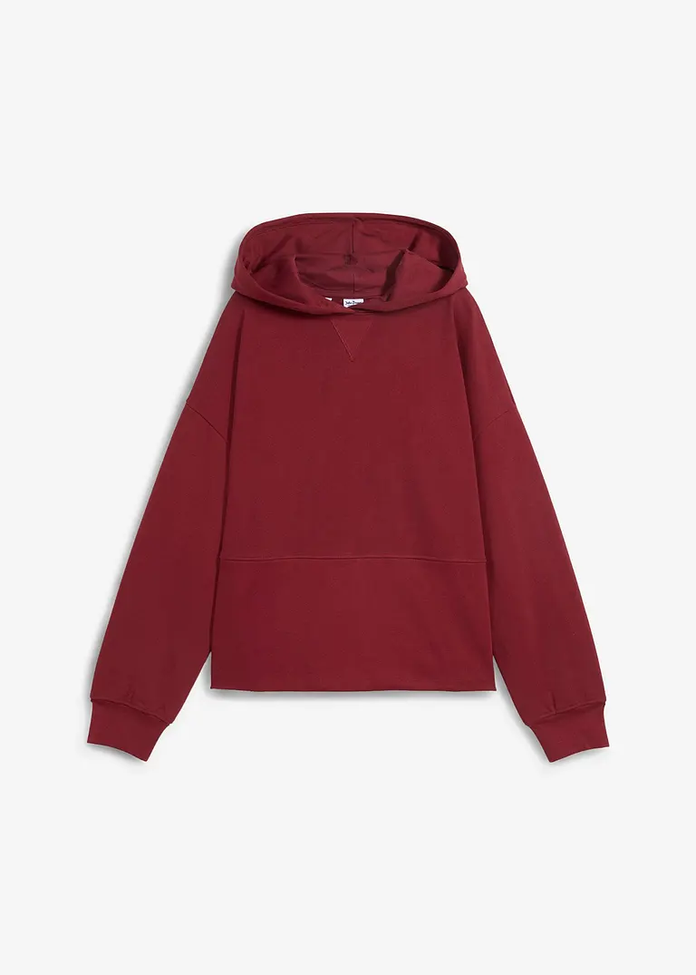 Oversized Kapuzensweatshirt in rot von vorne - bonprix