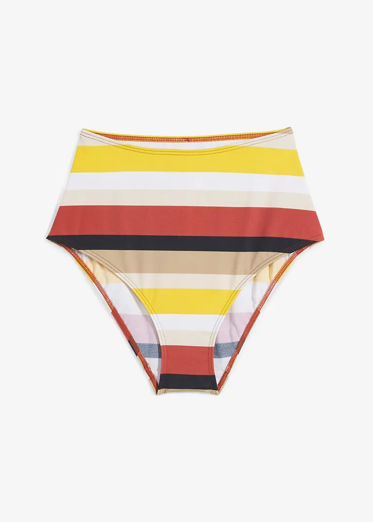 High waist Bikinihose aus recyceltem Polyamid in rot von vorne - bpc bonprix collection