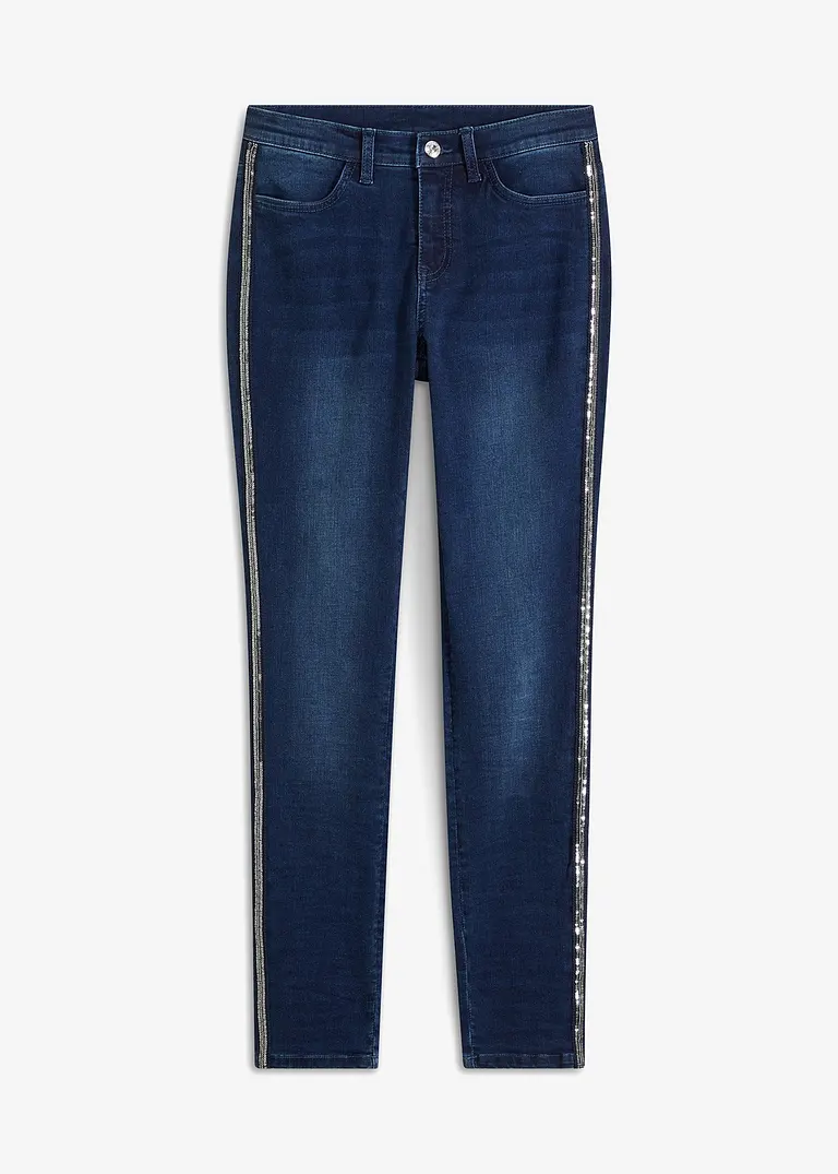 Skinny-Jeans in blau von vorne - bonprix