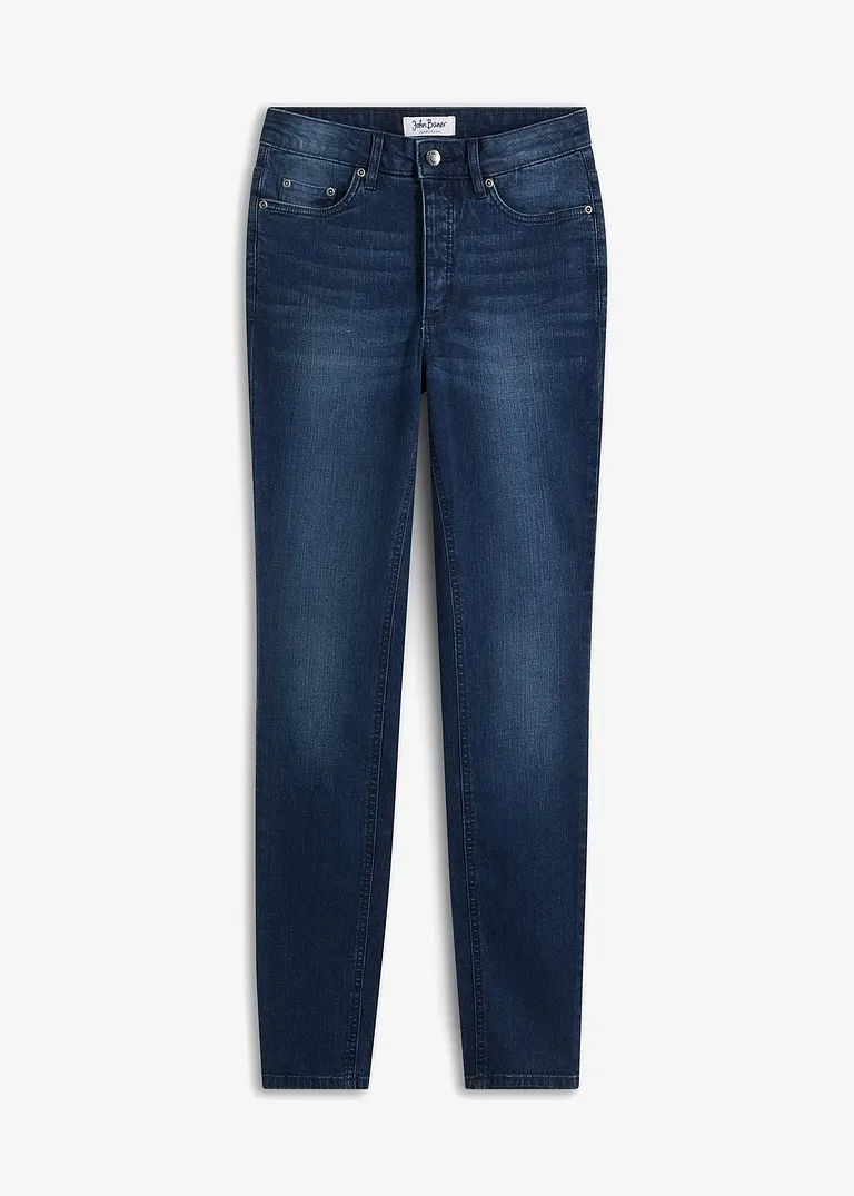 Skinny Jeans High Waist, Ultra-Soft in blau von vorne - bonprix