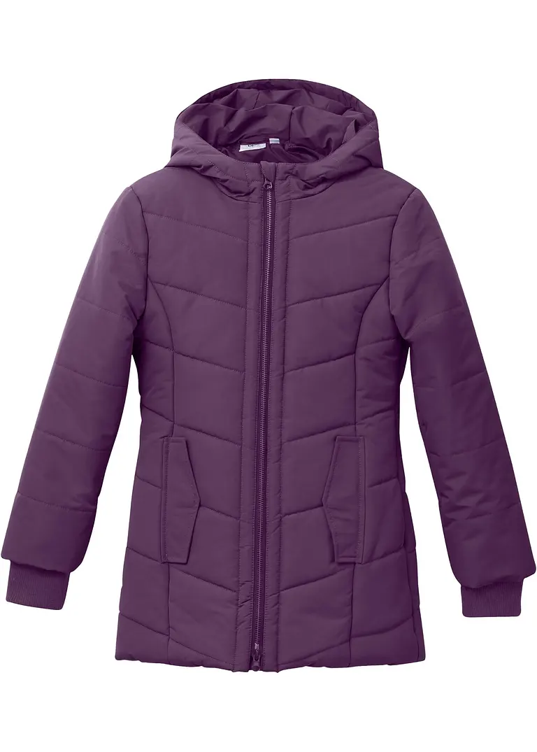 Winterparka in lila von vorne - bonprix