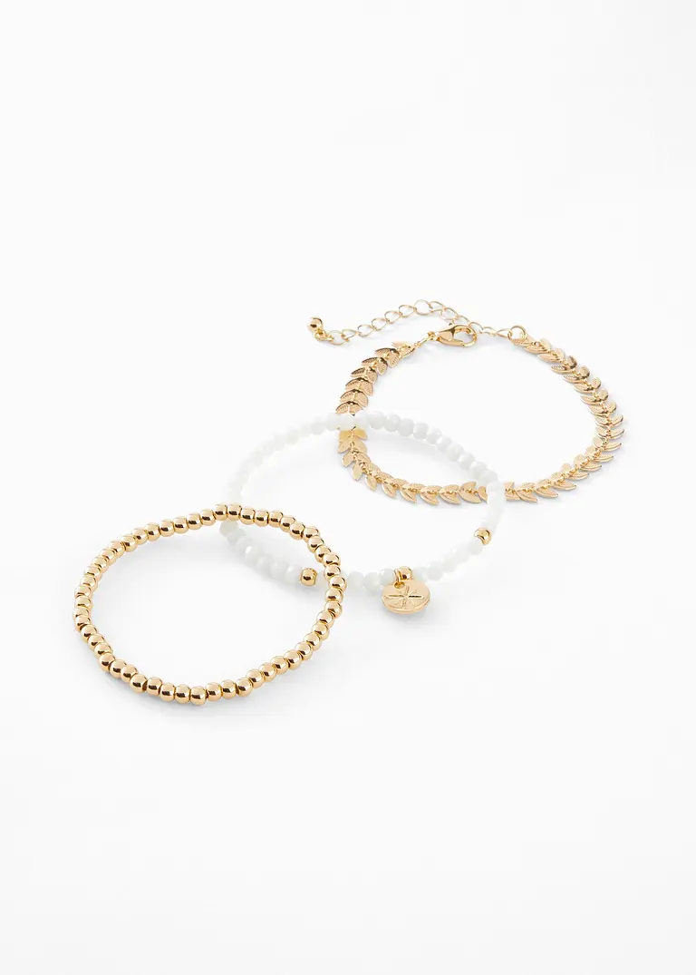 Armbandset (3-tlg.Set) in gold von vorne - bonprix