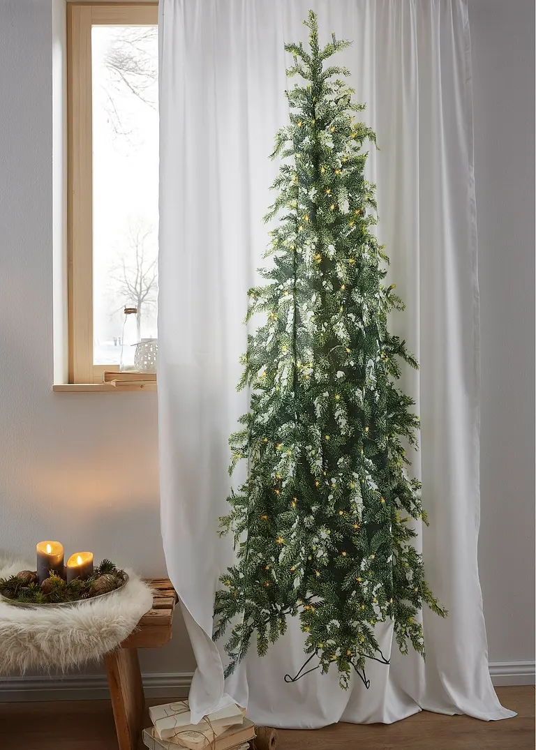 Vorhang mit Tannenbaum Druck (1er Pack) in grün - bonprix