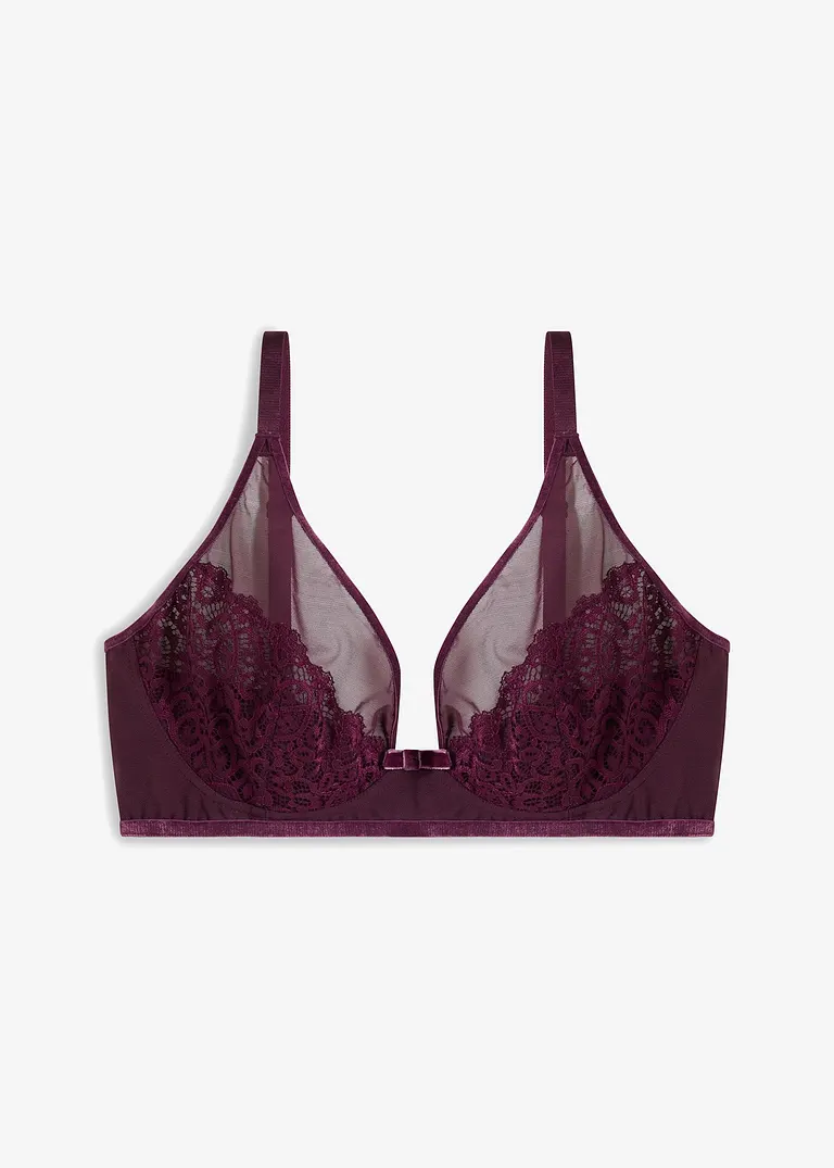 Bralette ohne Bügel in lila von vorne - bonprix