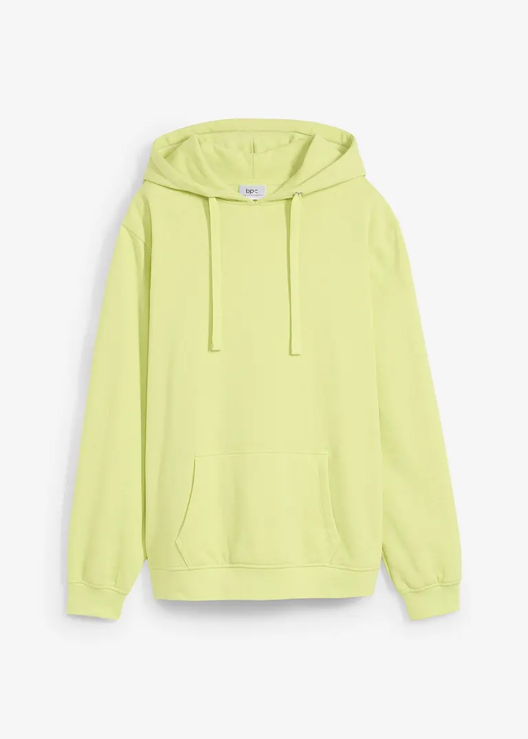 Basic Kapuzensweatshirt in grün von vorne - bonprix