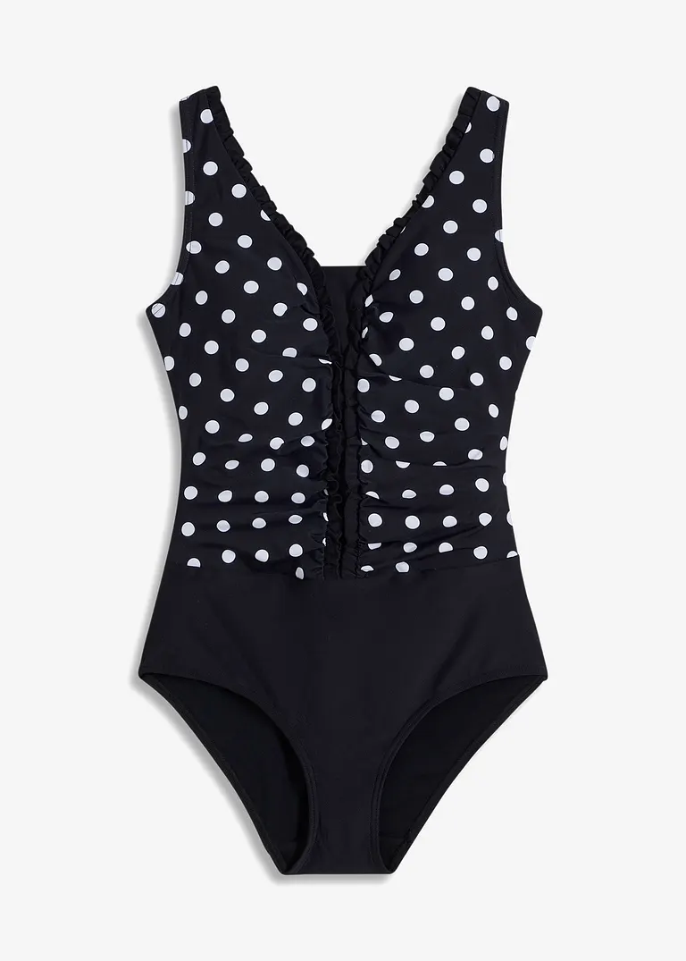 Shape Badeanzug mittlere Formkraft in schwarz von vorne - bonprix