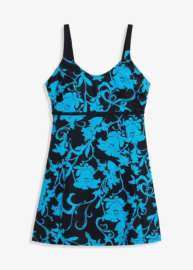 Shape Badekleid leichte Formkraft in schwarz von vorne - bonprix