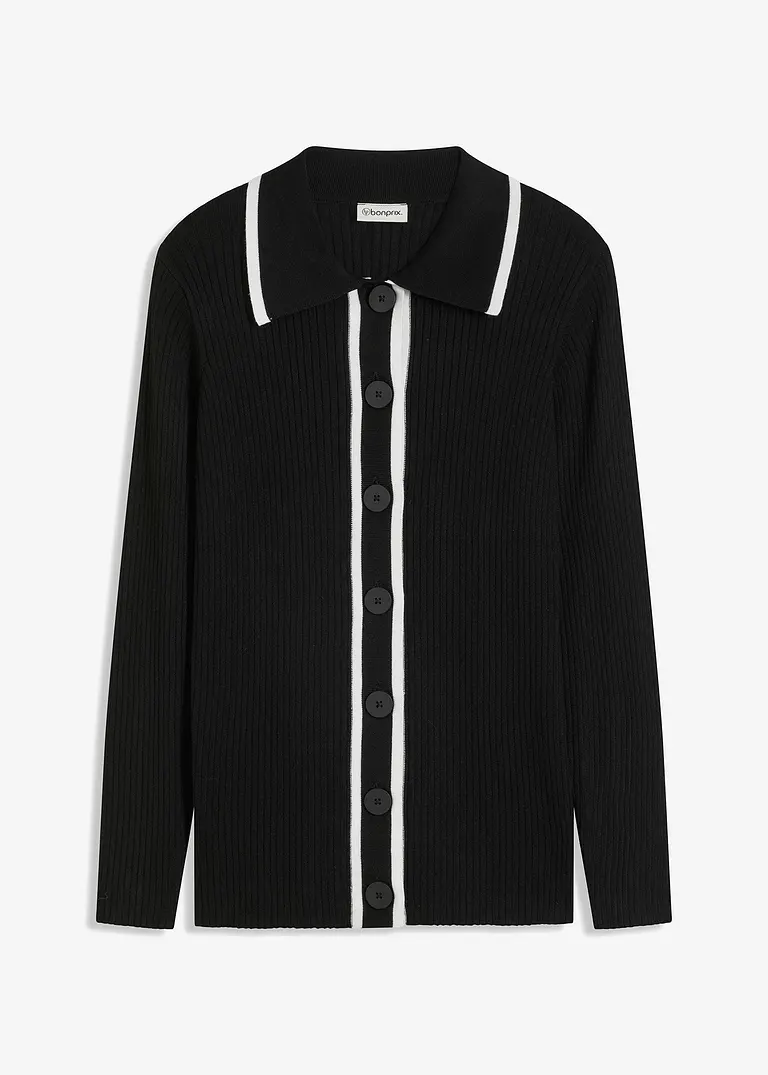 Smart Cardigan in schwarz von vorne - bonprix