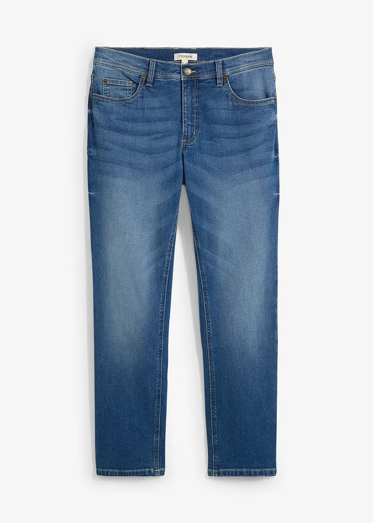 Regular Fit Jeans, Straight in blau von vorne - bonprix