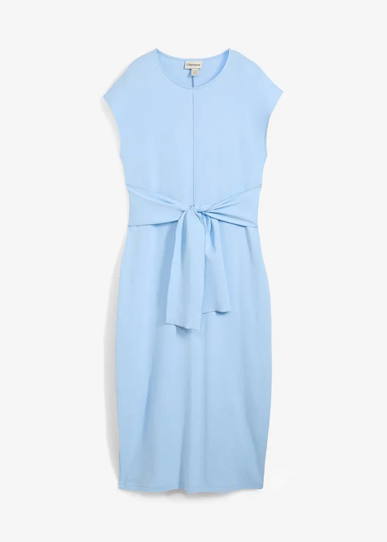 Jerseykleid in blau von vorne - bonprix