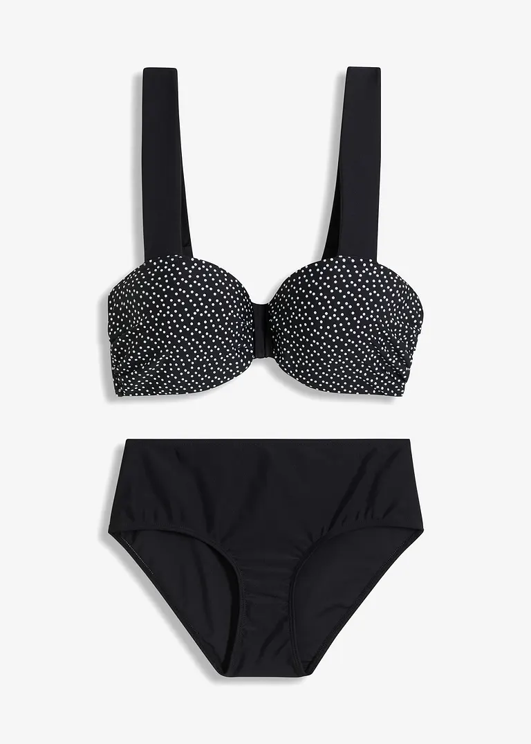 Bügel Bikini (2-tlg.Set) in schwarz von vorne - bonprix