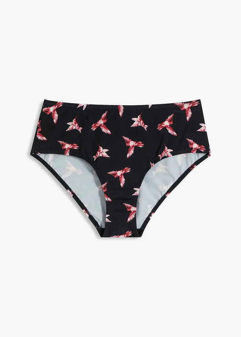 High waist Bikinihose in schwarz von vorne - bonprix
