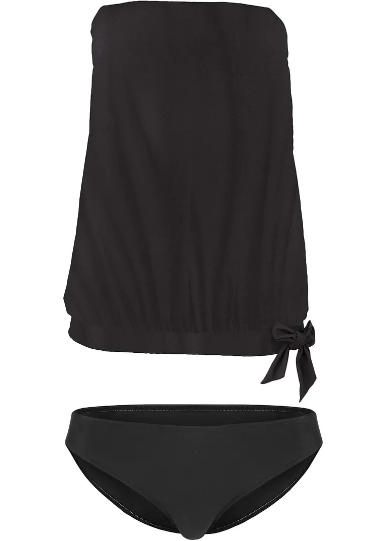 Oversize Tankini (2-tlg. Set) in schwarz - bonprix