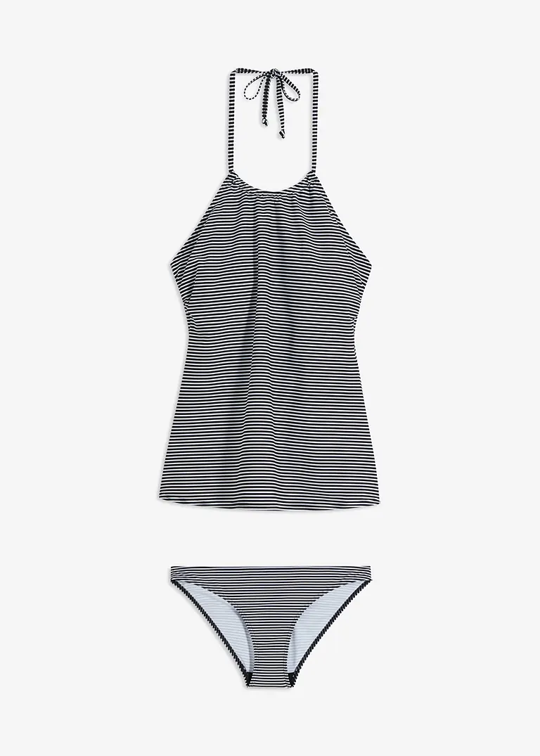 Tankini (2-tlg.Set) in schwarz von vorne - bonprix