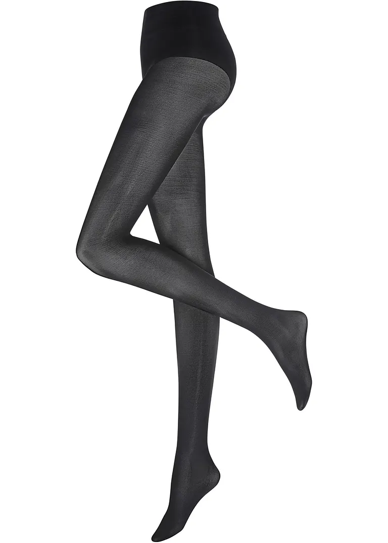 Formende Strumpfhose 50den mit Komfortbündchen in schwarz von vorne - bonprix