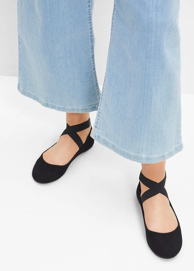 Ballerina in schwarz - bonprix