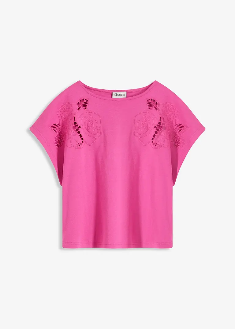 Oversize-Shirt in pink von vorne - bonprix