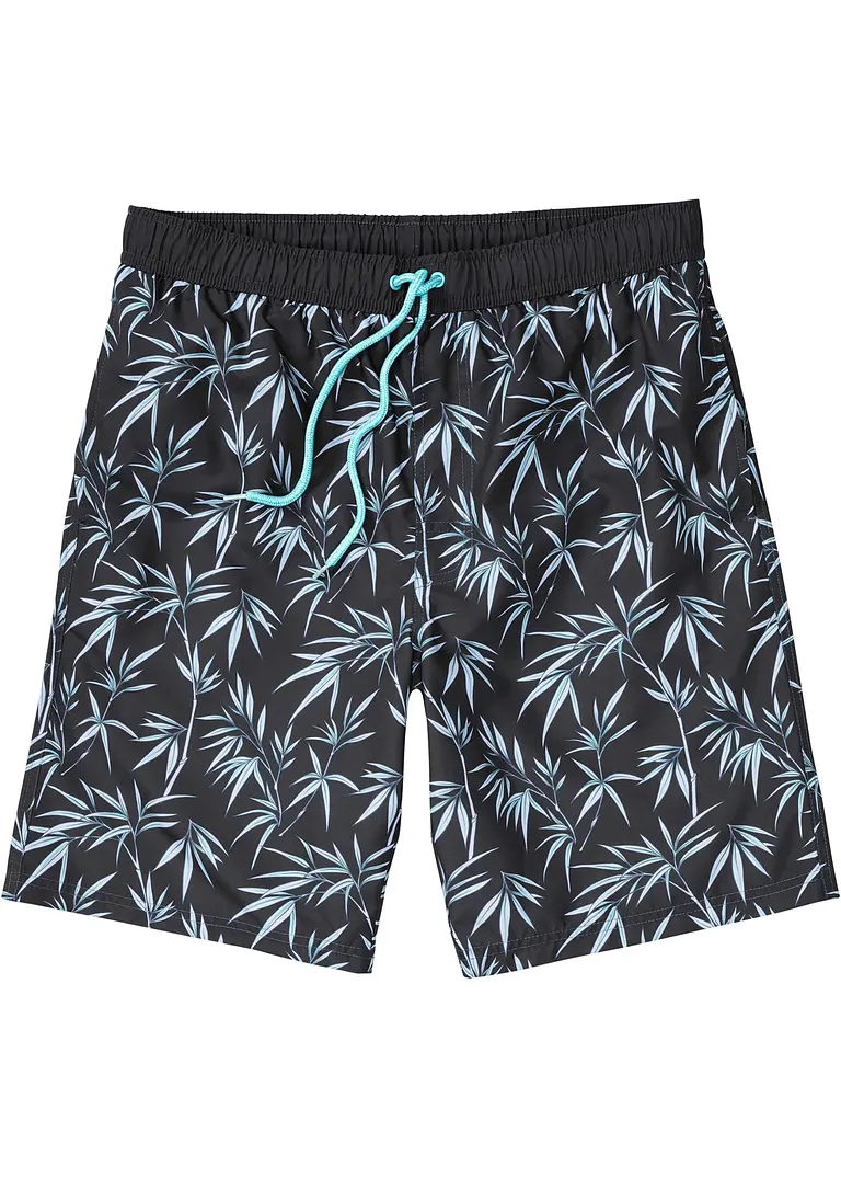 Badeshorts Herren in schwarz von vorne - bonprix