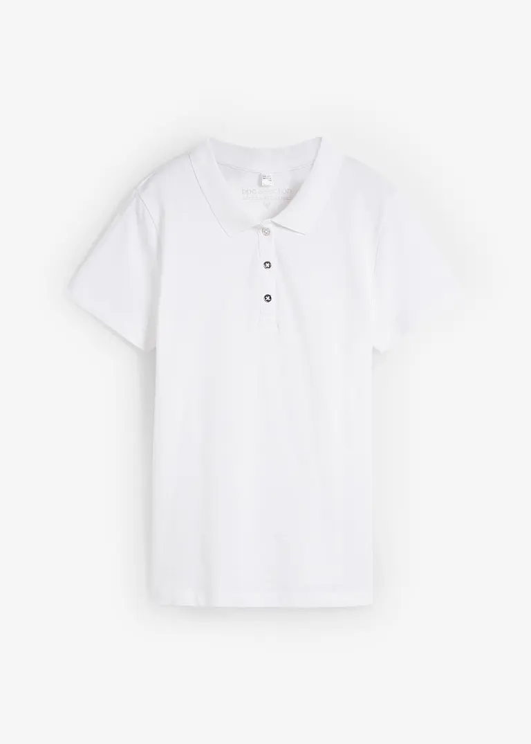 Poloshirt in weiß von vorne - bonprix