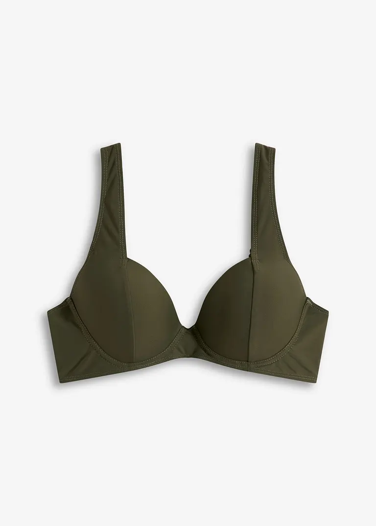 Bügel Bikini Oberteil in grün von vorne - bonprix