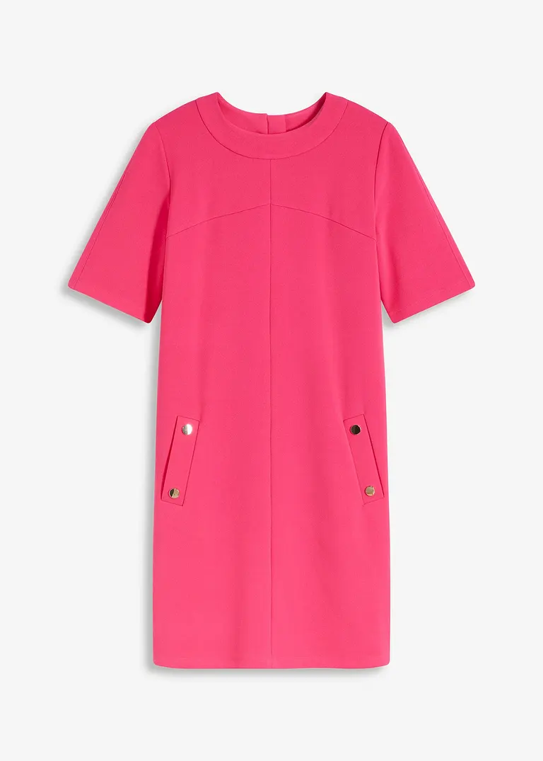 Etuikleid mit Elasthan in pink von vorne - bonprix