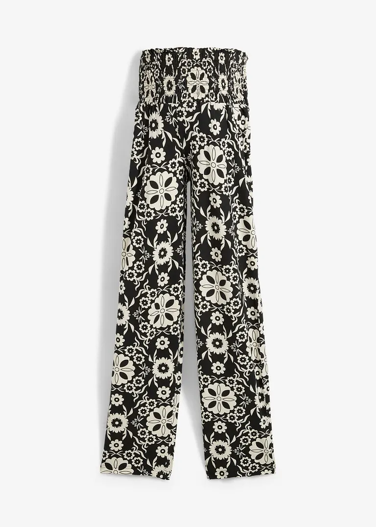2-in-1 Jerseyhose für die Schwangerschaft und danach in schwarz von vorne - bonprix