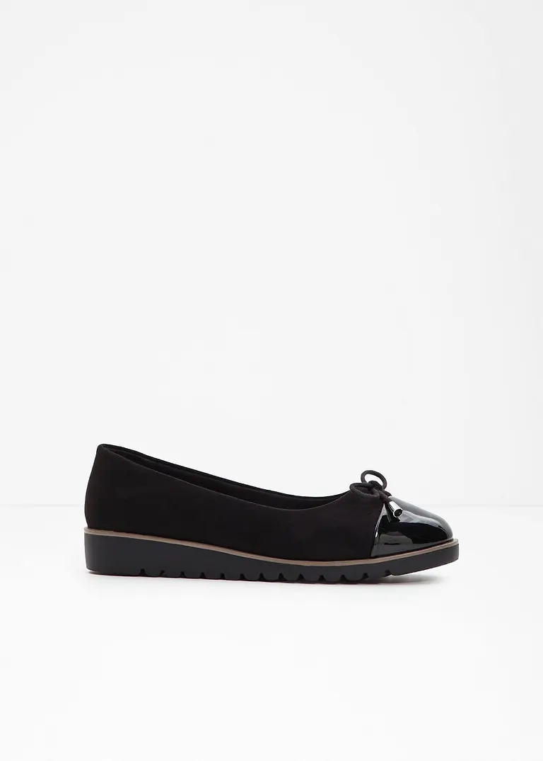 Komfort Ballerina in schwarz - bonprix