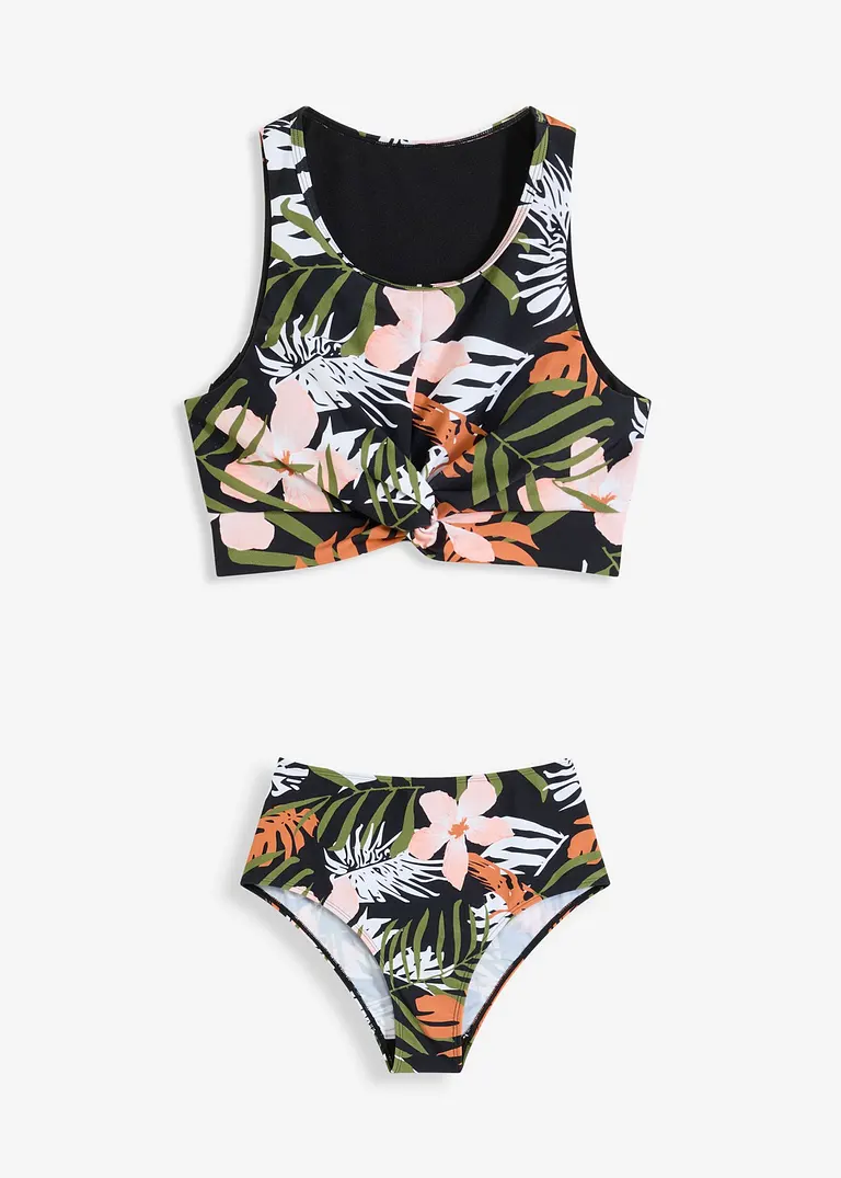 Bustier Bikini (2-tlg.Set) in schwarz von vorne - bonprix