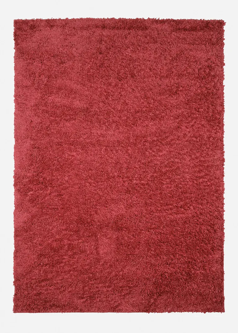 Hochflorteppich mit flauschiger Oberfläche in rot - bonprix