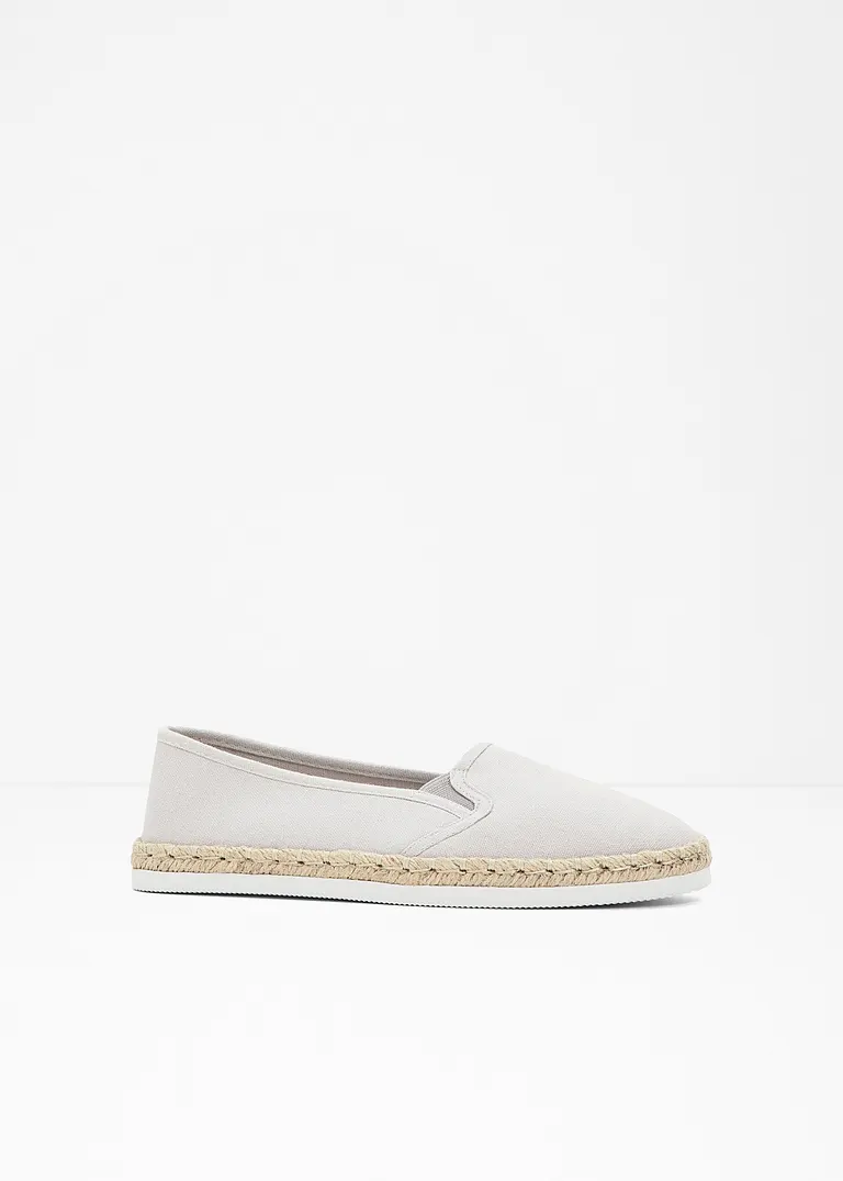 Espadrille in grau von vorne - bonprix
