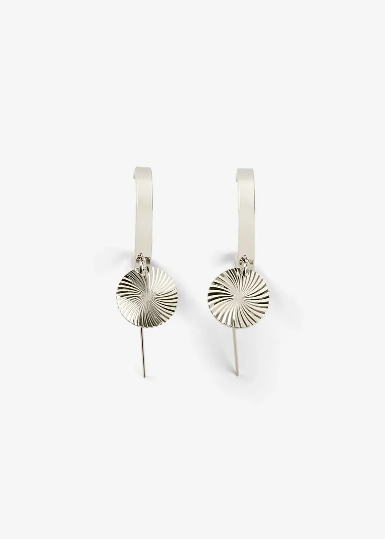 Creolen in silber von vorne - bonprix