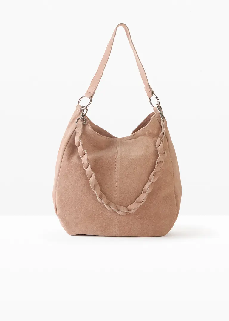 Ledertasche in beige von vorne - bonprix