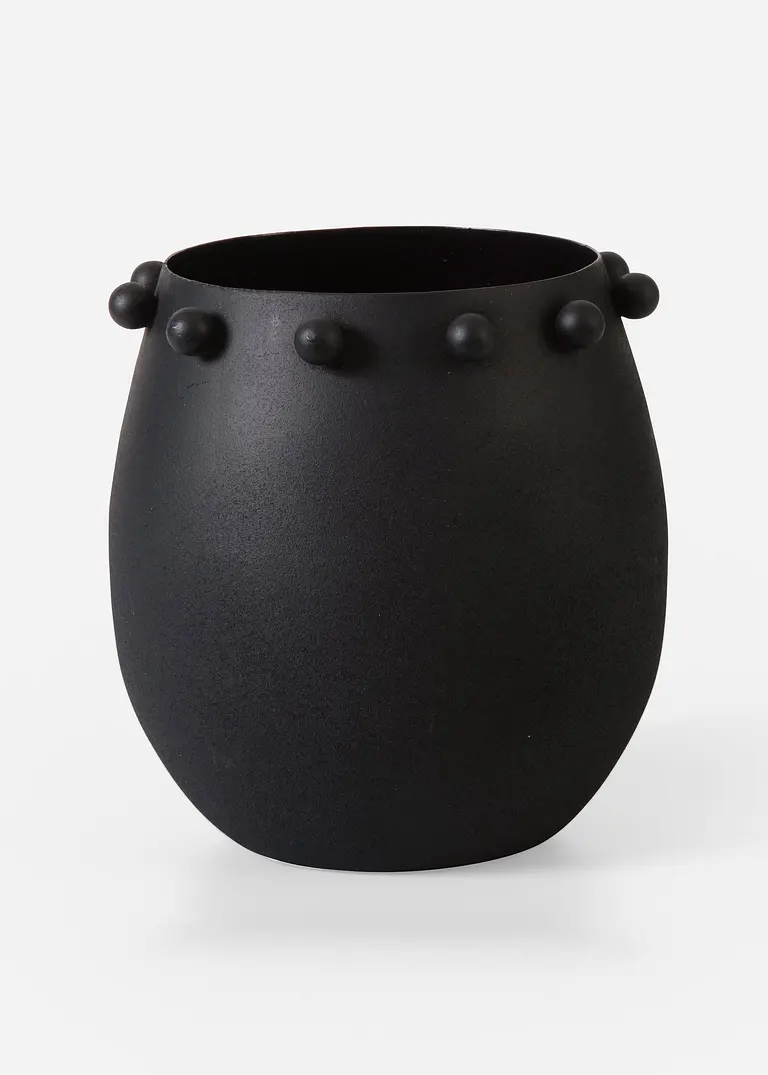 Übertopf in schwarz von vorne - bonprix