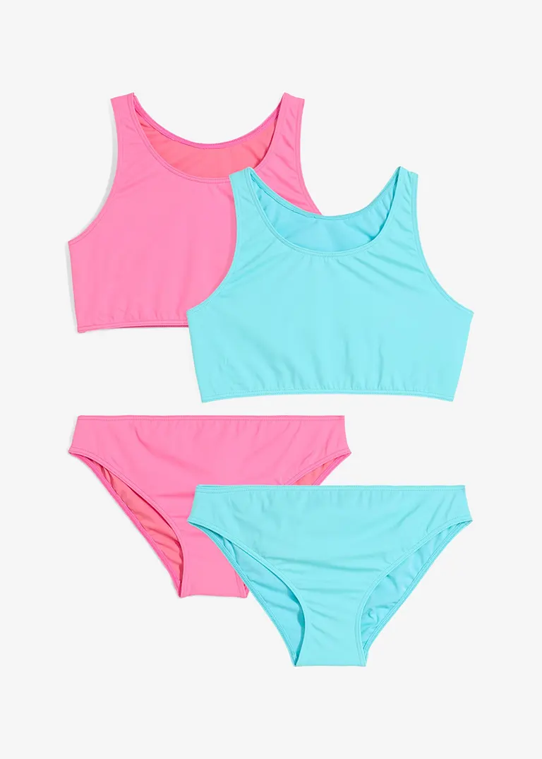 Bikini (2-er Pack) in pink von vorne - bonprix