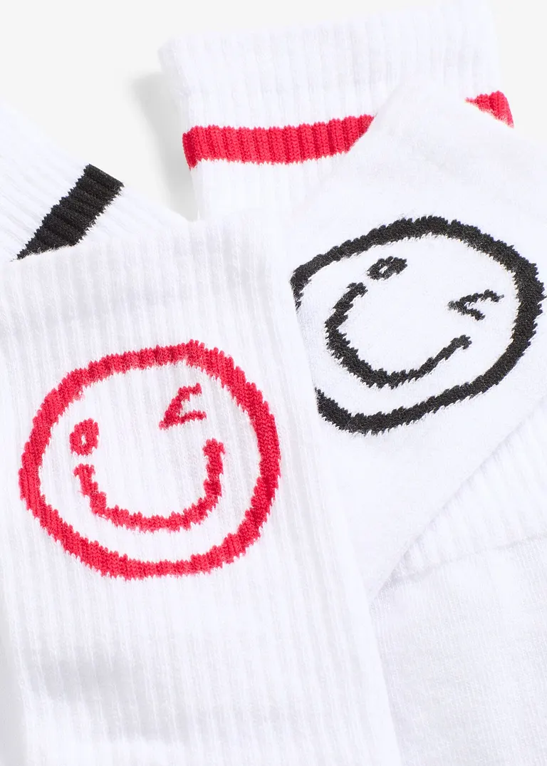 Tennissocken mit Bio-Baumwolle (6er pack) in weiß von vorne - bonprix