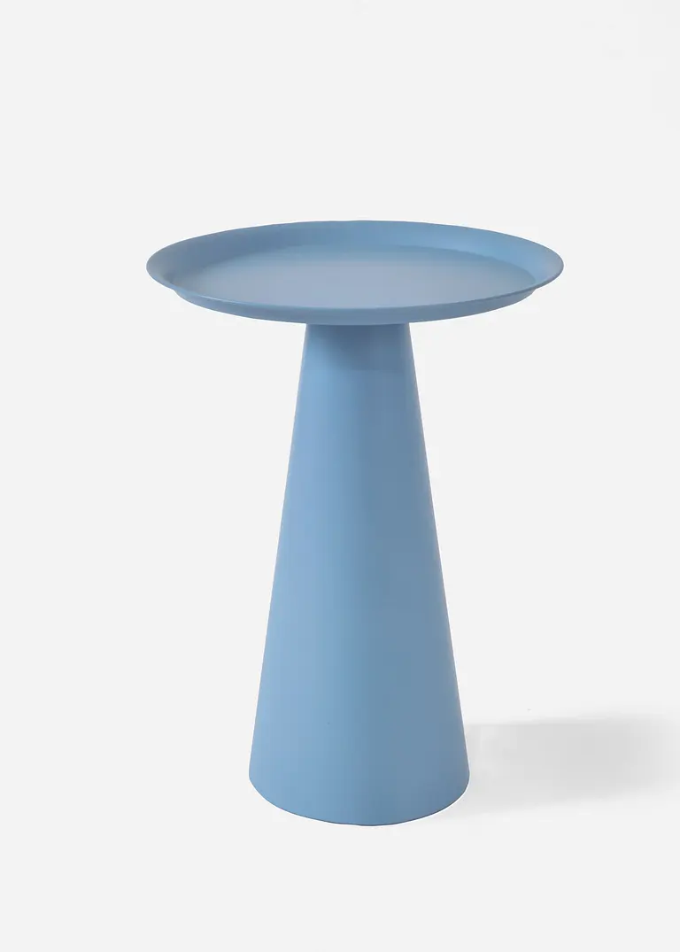 Metall Beistelltisch in blau von vorne - bonprix