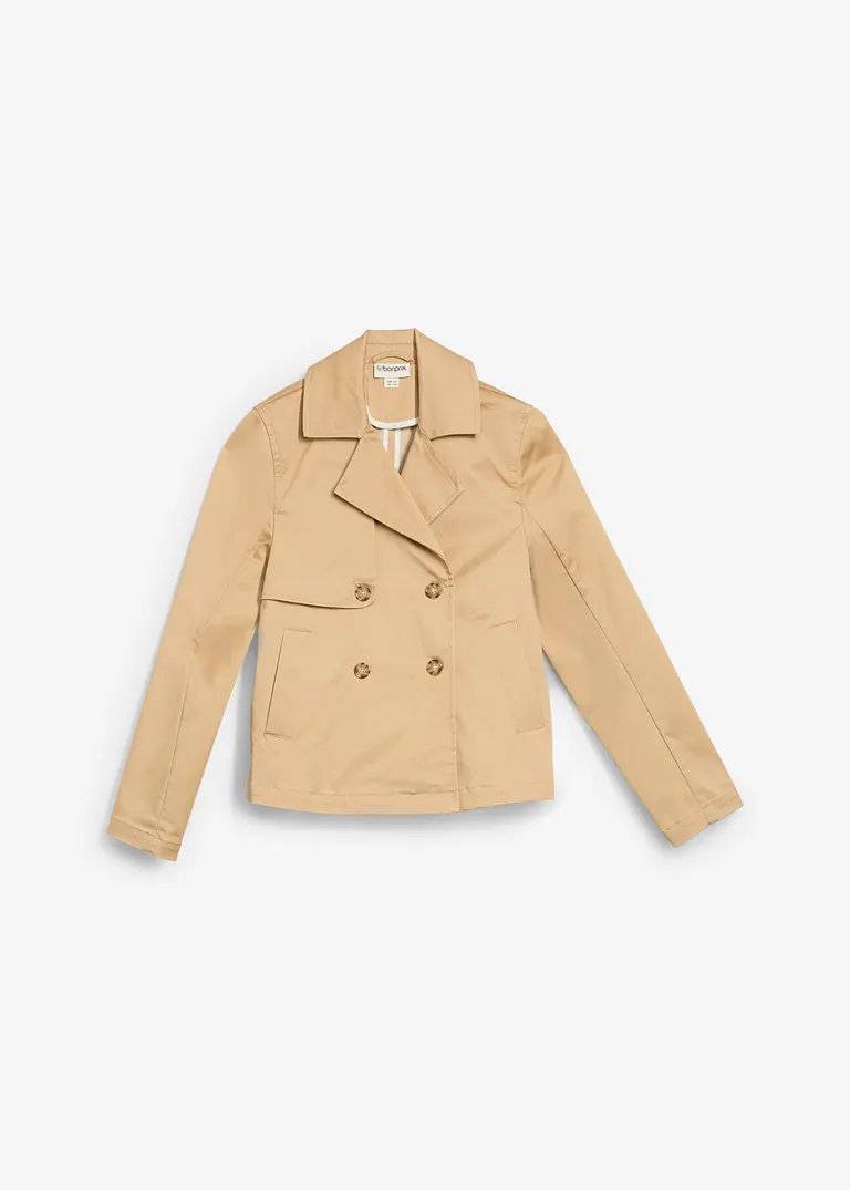 Trenchjacke in beige von vorne - bonprix