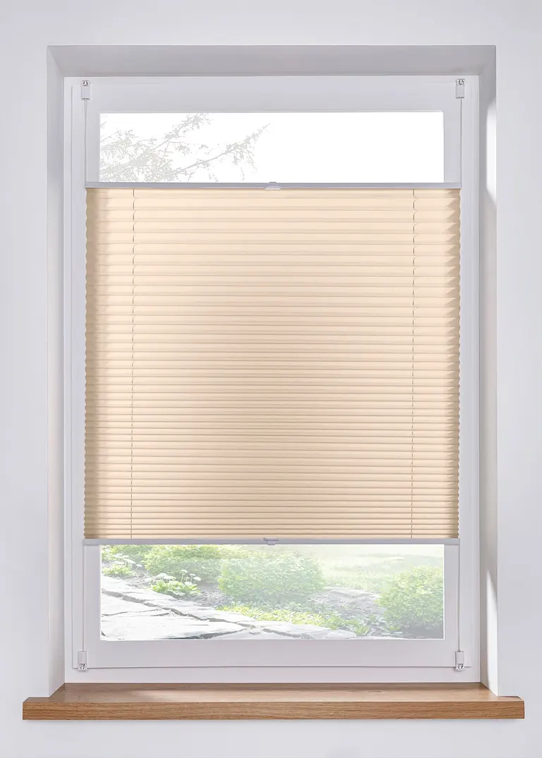 Plissee ohne Bohren in beige - bonprix