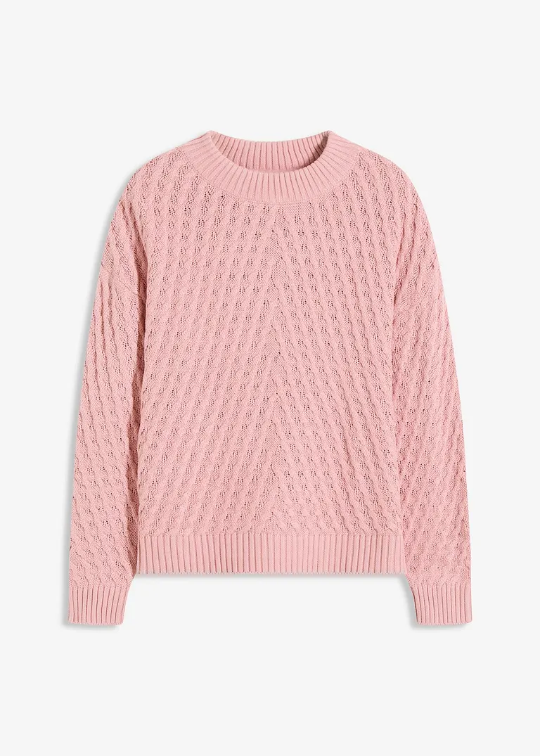 Bluseneinsatz Rosaner Pullover Kuscheliger Pullover Mit Moderner