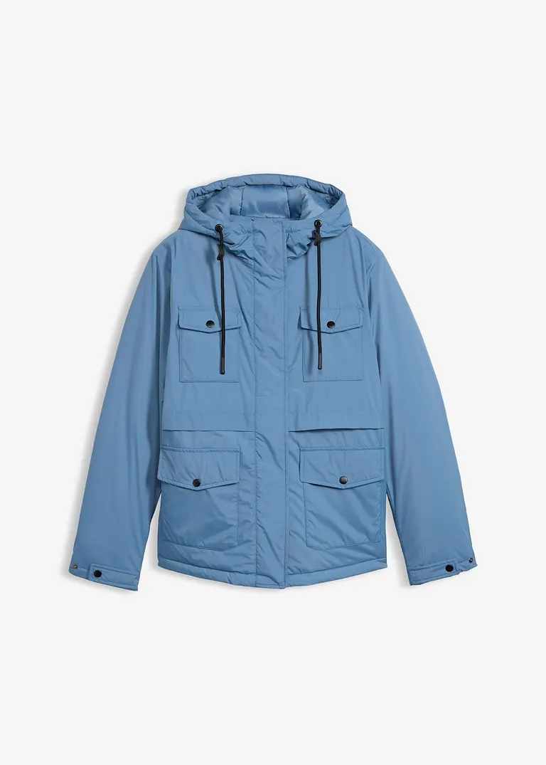 Wasserdichte Funktions-Jacke in blau von vorne - bonprix