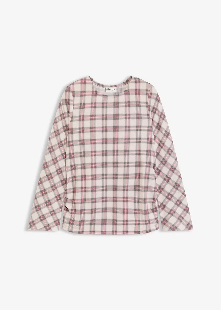 Langarmshirt in grau von vorne - bonprix