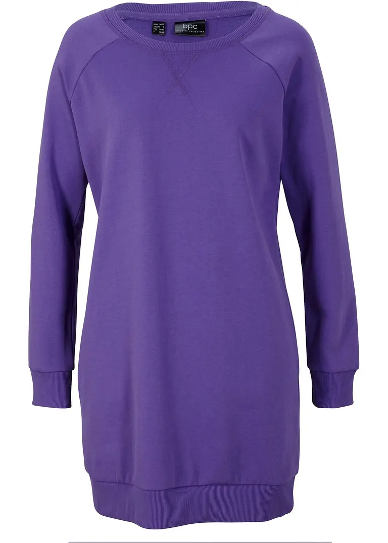 Sweatkleid in lila von vorne - bonprix