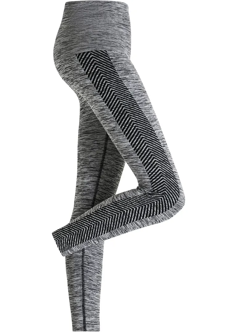Shape Seamless Leggings mit Bauchweg-Effekt mit starker Formkraft in grau von vorne - bonprix