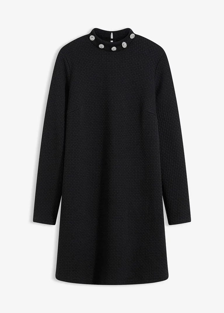 Minikleid in schwarz von vorne - bonprix