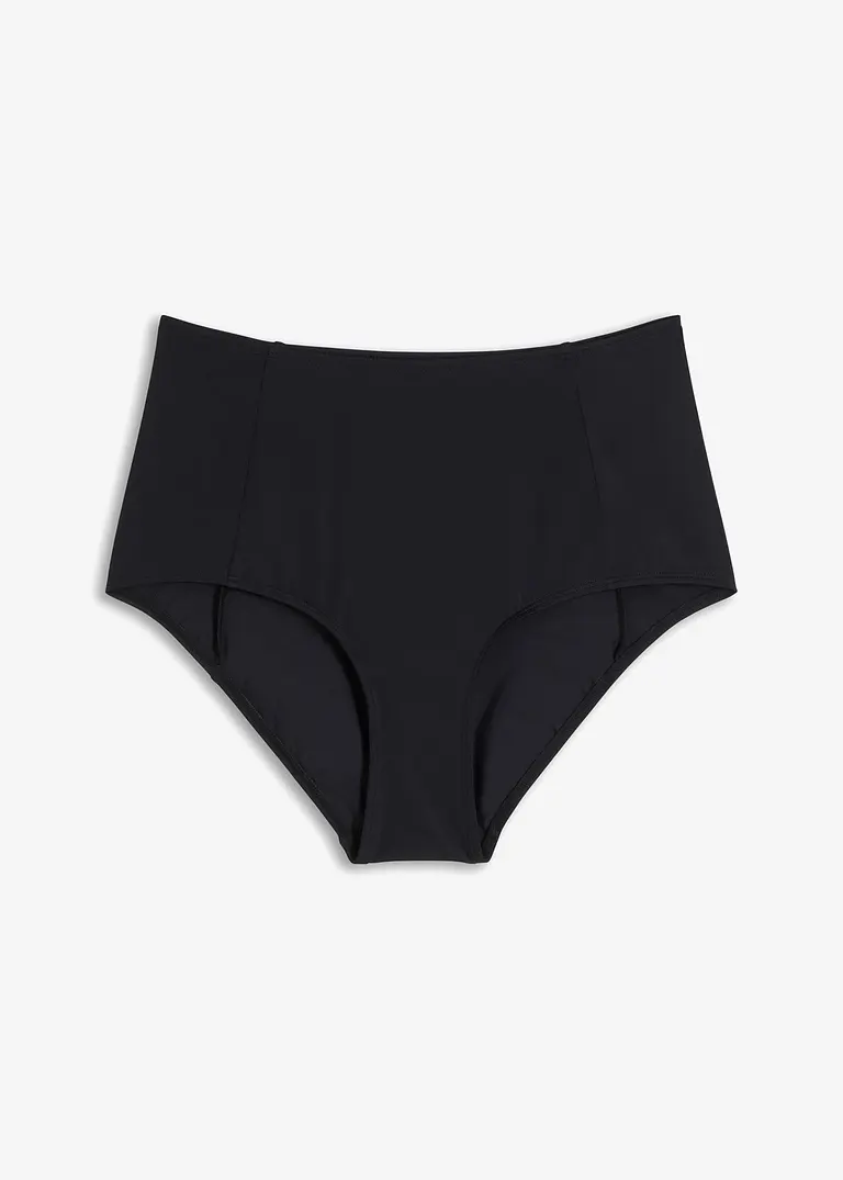 Highwaist-Bikinihose in schwarz von vorne - bonprix