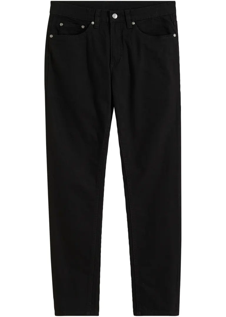 Slim Fit Stretch-Jeans, Straight in schwarz von vorne - bonprix