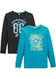 schwarz+dunkeltürkis bedruckt